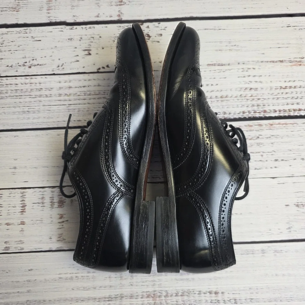 Florsheim Shoes Men's Black Leather Brogue Oxford Wingtip 20381‎ Size 9 1/2 D